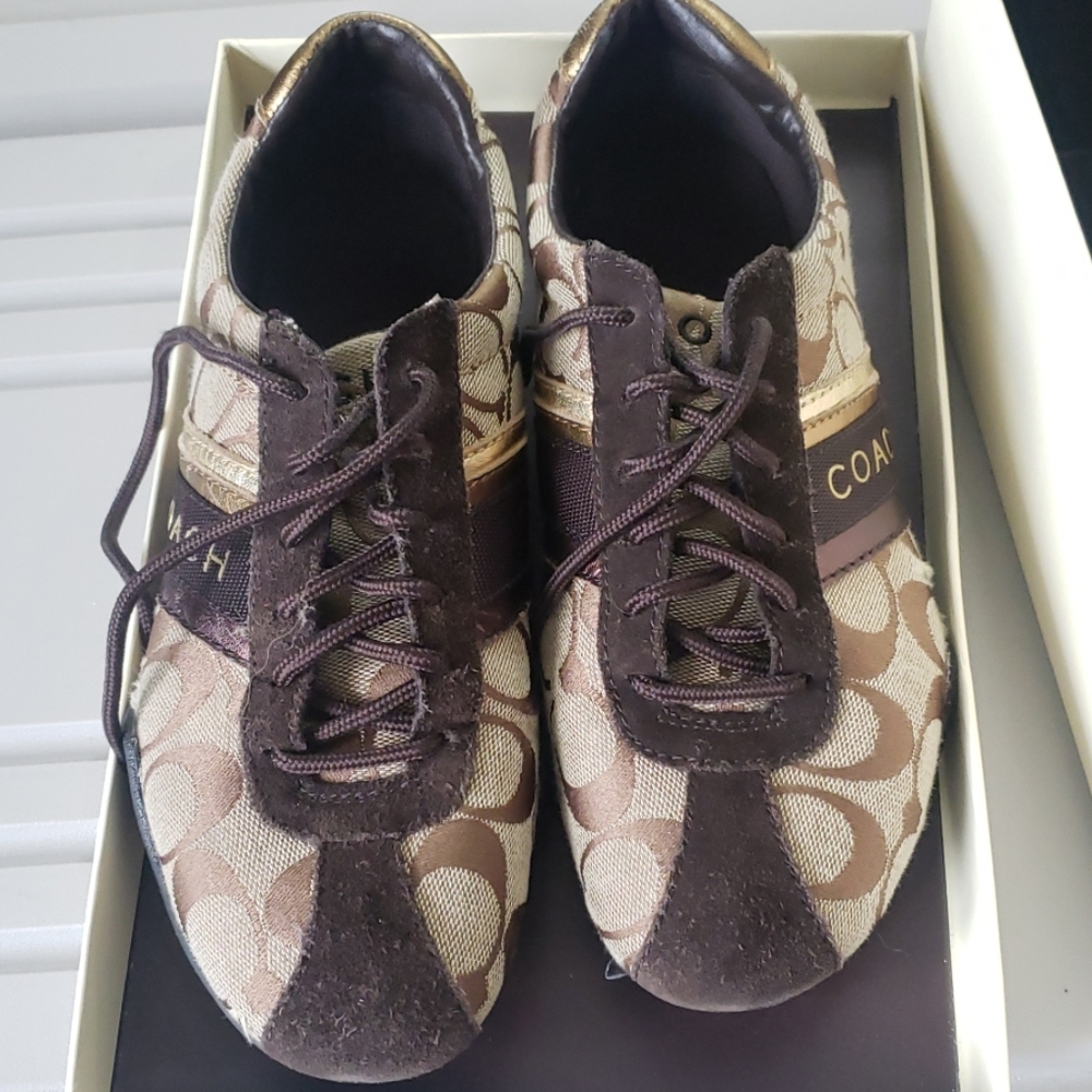 Brown Coach Tennis Shoes